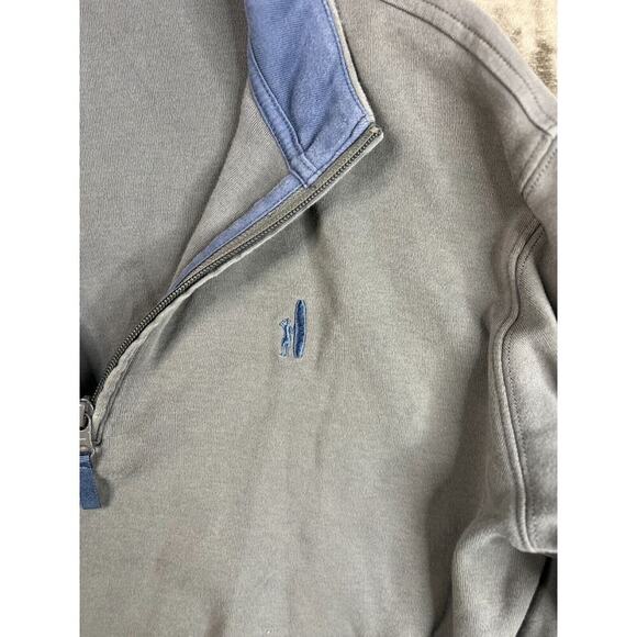 Johnnie O Mens Sz M Grey 1/4‎ Zip Pullover Long Sleeve Sweatshirt - Picture 2 of 4